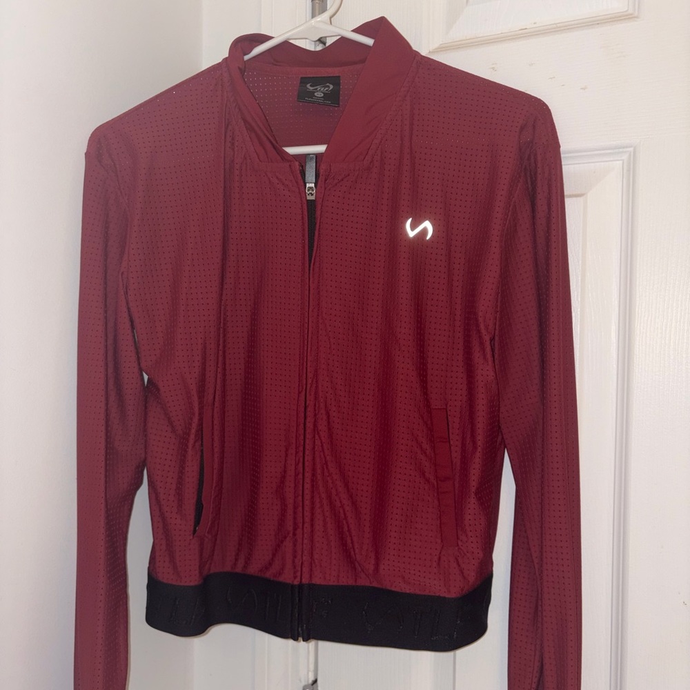 Stylish Maroon Bomber Jacket